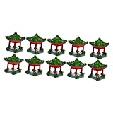  Cabilock 10 Pcs Micro Paysage Décoration Pavillon Modèle Mini Maison Accessoire Mini Pavillon Mini Jardin Pavillon Ornements Bonsaï Orner Mini Jardin Ornements Mini Jardin Décor