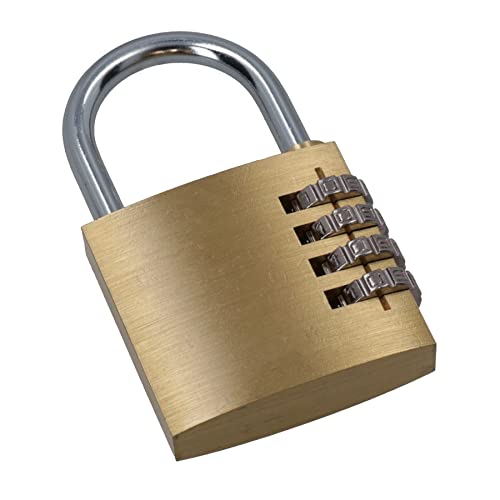 Cadenas à combinaison sans clé en laiton de 50 mm avec code programmable à 4 chiffres - 4
