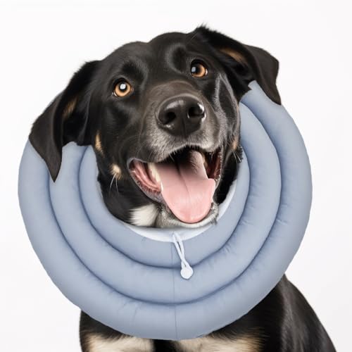 Dog Cone,Dog Cones for Large Dogs Alternative After Surgery,Dog Donut Collar for Small Medium Large Dogs Puppies Neck Cone Protective Elizabethan Collar for Dogs to Stop Lickin (XL(Neck Girth:8