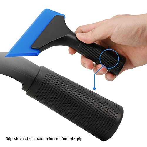 Foshio Small Squeegee With 5 Inch Dark Blue Rubber Blade Mini Wiper Window Tinting Tools For Mirror Glass Window Cleaner With Non-Slip Handle #TOP3