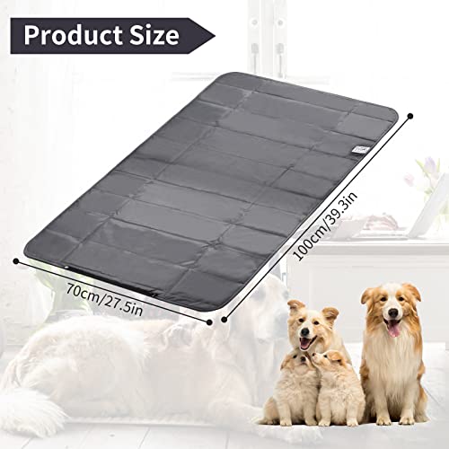 Cozlly Hundedecke für Unterwegs, Faltbare wasserdichte Hundedecke Haustier Decke Camping Decke Haustierdecke Outdoor Reisedecke Hund Katze Mat Wärmende Decke mit Tasche für Hund, 100 x 70cm (Schwarz)