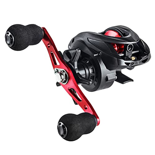 MAibuL LNNW Fishing Reel Baitcasting Reels Compact Design Baitcaster Fishing Reel 10 Magnet Braking System for Beginner (Color : AC2000 red