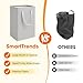 SmartTrends 3 Pack Laundry Hamper, Waterproof & Freestanding Large Laundry Basket, Collapsible Clothes Hampers with Easy Carry Long & Reinforced Handles in Bedroom Bathroom, College Dorm(75Lx3, Gray)