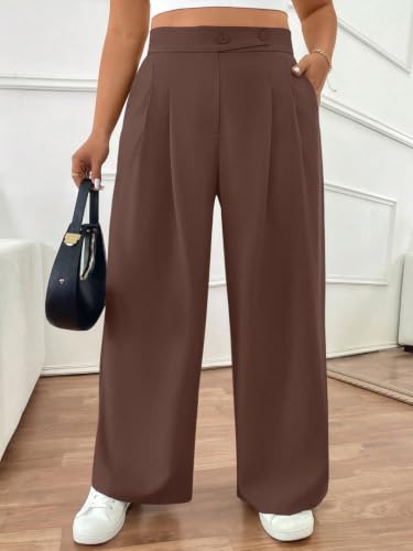 Image of GRECIILOOKS Trousers for Woman | Womens High Rise High Waist Flared Korean Style | Formal Pant for Women Office Wear| Track Pants for Womans Elegant for College & Events (Available in Plus Size)