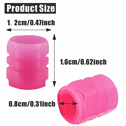 Yungeln 8Pcs Noctilucous Tire Air Caps Cover,Fluorescent Car Tire Valve Caps,Glowing Tire Valve Stem Caps,Universal Tire Valve Stem Covers for Car,Truck,SUV
