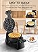 Waffle Maker, 1400W Double Belgian Waffle Iron 180° Flip, 8 Slices, Rotating & Nonstick Plates, Removable Drip Tray for Easy Cleaning, Cool Touch Handles, Space Saving Storage, Black