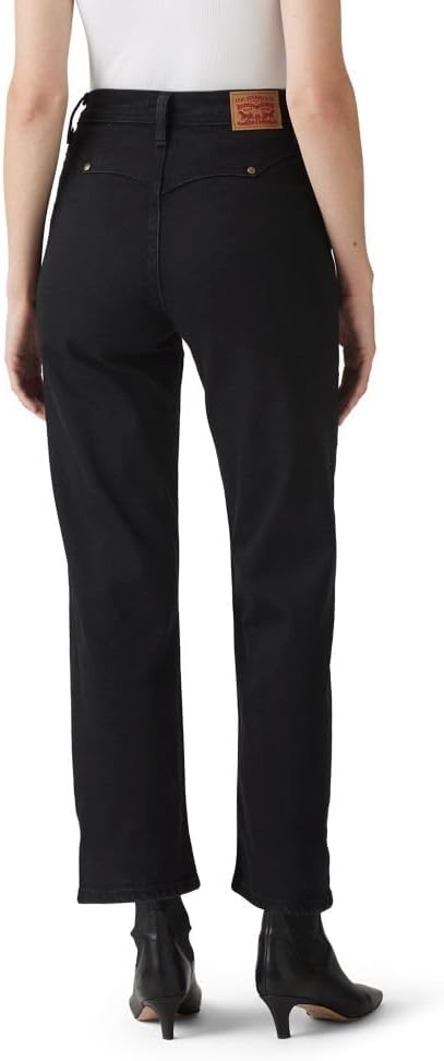 Levi's Womens Riveted Ribcage Straight Ankle Jeans - Image 2