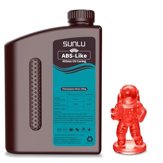 ⚡ SUNLU Upgraded 2KG ABS Like Resin with Enhanced Strength and Toughness, High Compatibility 3D Printer Resin, 2000G Clear Red