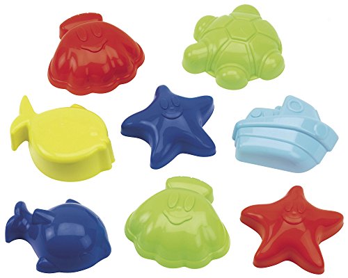 Écoiffier E 0163 - Meerestiere Sandförmchen, 8 Stück