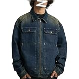 Material: Esta chaqueta vaquera for hombre está hecha de material suave y cómodo, que es duradero y cómodo de usar, lo que la convierte en una opción ideal for ropa informal.