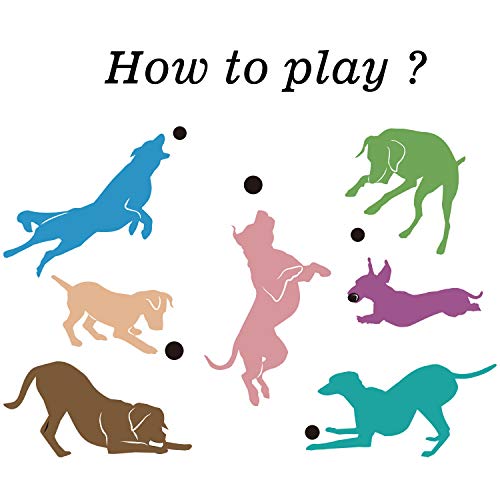 Pjdh 3.2 Inch Durable Pet Dog Balls Toys Rubber, Squeak Dog Ball, Indestructible Dog Toy Ball, Interactive Toy For Training Playing, Blue #TOP5