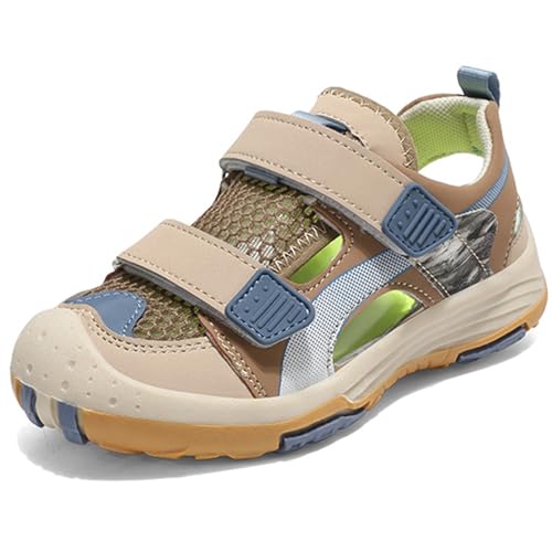 WUIWUIYU Boys Girls Outdoor Casual Closed Toe Sport Sandals Beach Water Swimming Athletic Summer Mesh Shoes