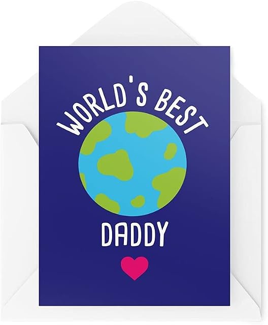 Tongue in Peach Cute Dad Cards Daddys Card World's Best Daddy for Him Birthday From The Kids Novelty Daughter Son Baby Parent Gift CBH553, White, 21 x 15 x 0.2 cm, TIP_CARDS_CBH553