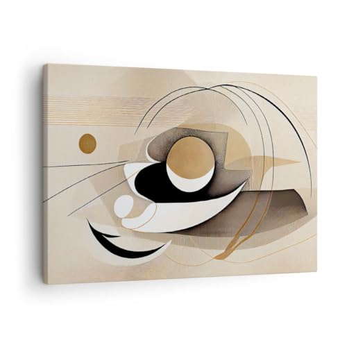 Impression sur toile abstraction moderne deco cadre pour decoration murale de salon chaleureux