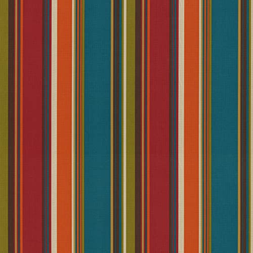 Pillow Perfect Outdoor/Indoor Westport Teal Tufted Seat Cushions (Square Back), 19" X 18.5", Stripe, 2 Count #TOP4