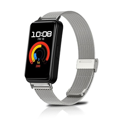 [RoSoki] �o���h HUAWEI Band 10 /10 Aluminum Edition/HUAWEI Band 9 �Ή� �X�e�����X�`�[�� �����o���h �����ȒP �r�W�l�X�� �ւ��X�g���b�v �ϋv���̂��� �j�����p �h�� �ϊ��� �i�V���o�[�j