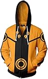 Diseño: Naruto Sudadera de estilo de impresión en 3d con capucha, manga larga, cordón ajustable, fantasía de anime japonés original y con capucha. Ideal para los amantes de la pareja / ropa, hermanas / hermanos, club de ropa de fiesta, por supuesto, especialmente adecuado para los fanáticos de Naruto.