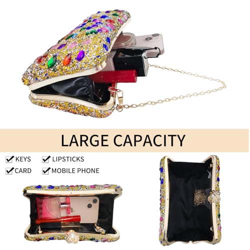 Image of Sparkly Women's Evening Clutch Purses Rhinestone Bag Luxury Handbags For Weddings Formal Prom Party