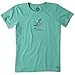 Life is good Women's Crusher Jackie Beach Chill T-Shirt (Teal Blue)