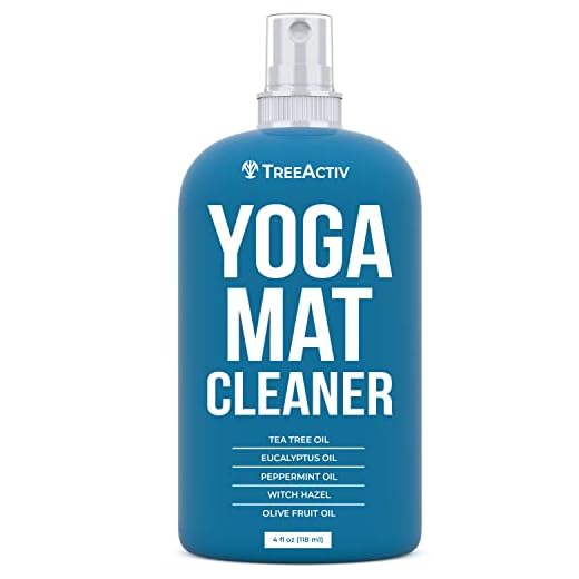 TreeActiv Yoga Mat Cleaner Spray, 4 fl oz, Cleaning Spray for Yoga Accessories, All Purpose Mat Spray for Gym Equipment, Workout Mat Spray With Tea Tree Oil, Yoga Mat Spray Cleaner, with 2000 Sprays