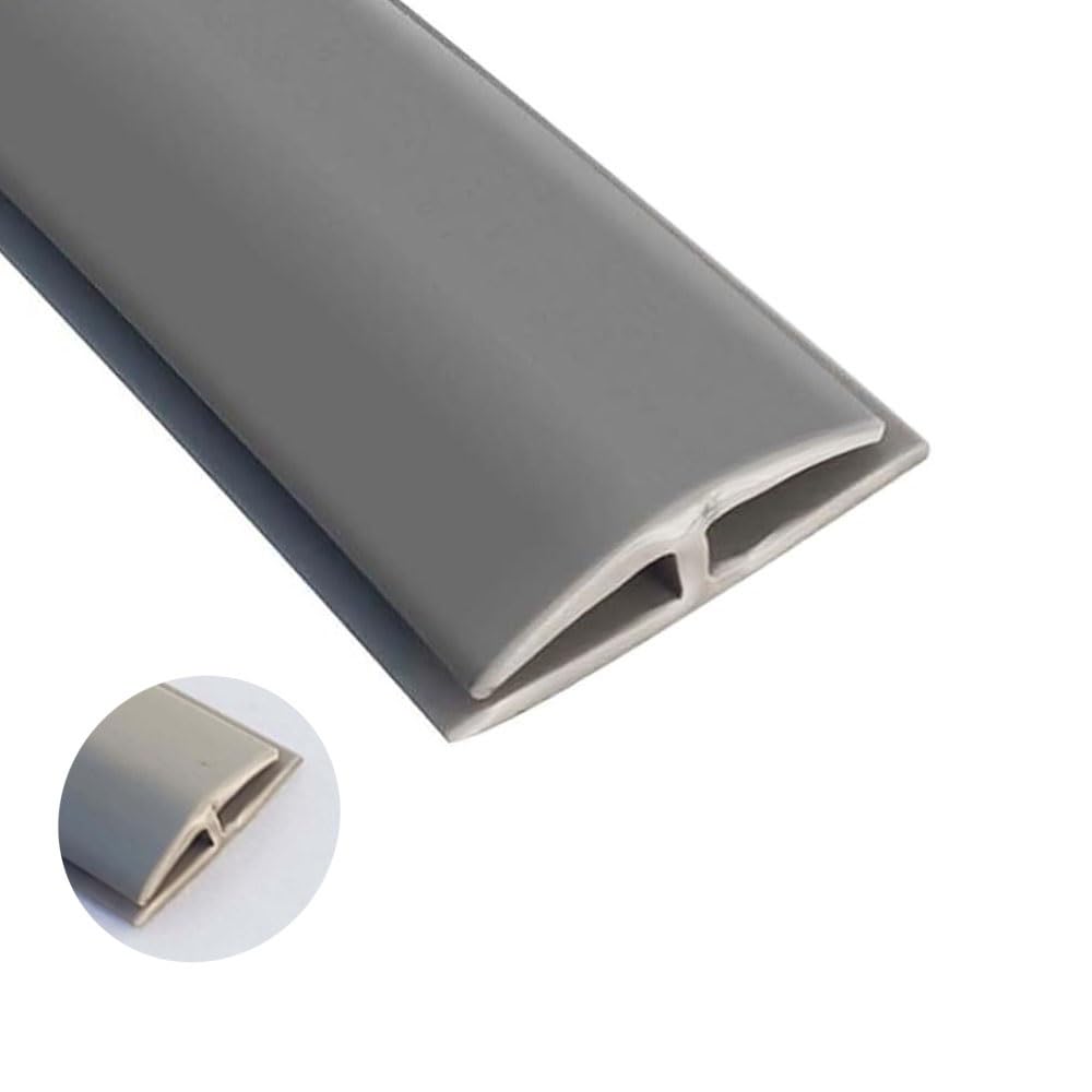Rgkouz Gray Durable Pvc Carpet To Tile Transition Strip | Easy To Install & Cut | Floor Edge Trim For Smooth Transition(,Length 15M(49Ft))