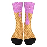 Eisprint Kindersocken mit gepolsterter Sohle für Jungen Mädchen Weiche bunte Neuheit Knöchelsocken für den täglichen Gebrauch