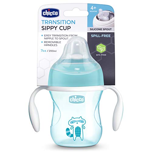 Chicco 00007031200070 Transition Sippy Cup With Silicone Spout And Spill-Free Lid 7Oz.| Calibration Markings | Removable Handles | Top-Rack Dishwasher Safe | Easy To Hold thumb #6