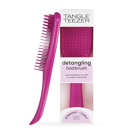 Tangle Teezer Ultimate Detangler Hairbrush - Cepillo Desenredante para Pelo Seco y Mojado- Apto para Todo Tipo de Cabello - Púas de Doble Altura para Menos Rotura y Sin Nudos- Rosa Frambuesa Eléctrico