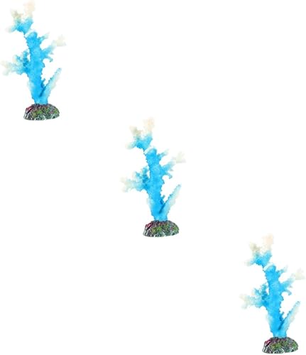 FRCOLOR 3pcs Simulated Coral Landscaping Aquarium Coral Decor Artificial Fish Tank Plants Fish Tank Coral Decorations Aquarium Reef Ornament