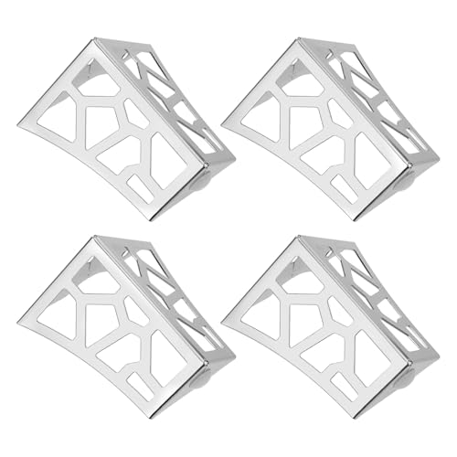 Patas de muebles de metal cromado HOMSFOU de 10 cm de alto para recambio de sofás y mesas 2