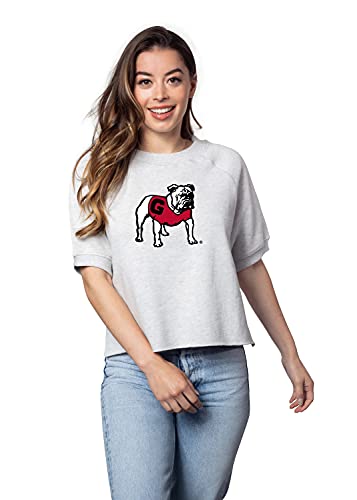 Chicka-d Women's Standard Bayside Crew, Ash Grey, Large