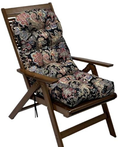 Coussins de chaise de jardin imperméables dossier haut pour fauteuil terrasse