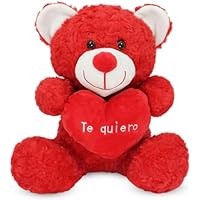 Oso de Peluche Rojo con Corazón "Te Quiero" - Peluches Bonitos