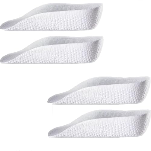 Brandone Insoles Height Increase 2 Pairs Orthopedic High Pads 1.0 Orthopedic Heel Lift Inserts Arch Support Insoles for Pain Height Increase Insoles for Men Women (White 1.5cm)