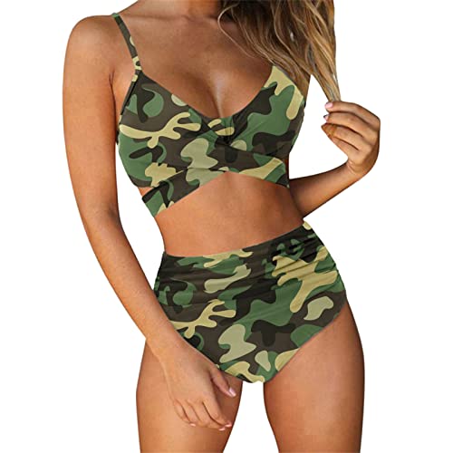 YJING Oberteile Bikini Frauen Bikini FüR Mit RüSchen Bikini Punkte Bikini...