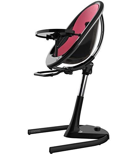 Mima Moon 2g Complete High Chair In Black With Fuchsia