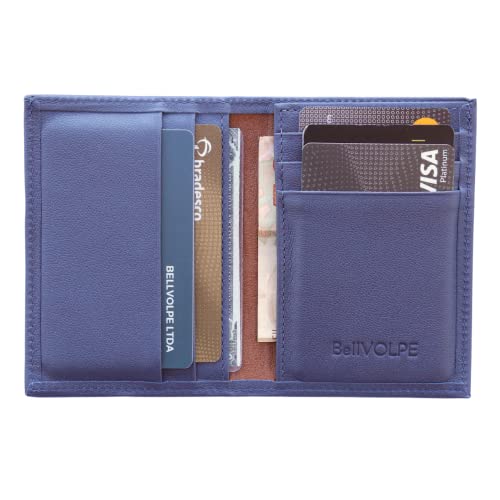Carteira Masculina Slim Couro Legítimo (Marinho)