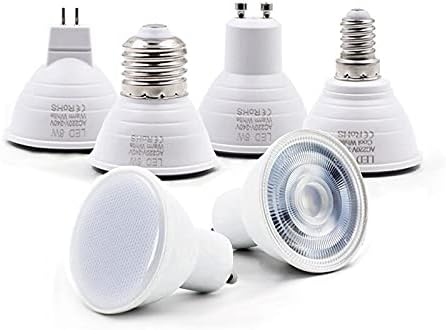 Fengyan Home Bulbs 1pc LED Bulb Spotlight E27 E14 MR16 GU5.3 GU10 Lamp 6W 220V LED Lamp Spotlight Spot Light Household Lamp Number of LED Chip Cold White, Wattage GU10 6W