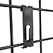 Only Hangers Gridwall Durable Metal Photo Frame Utility Notch Display Hook Hanger for On Center Grid Panel Display, Black (25 Pack)