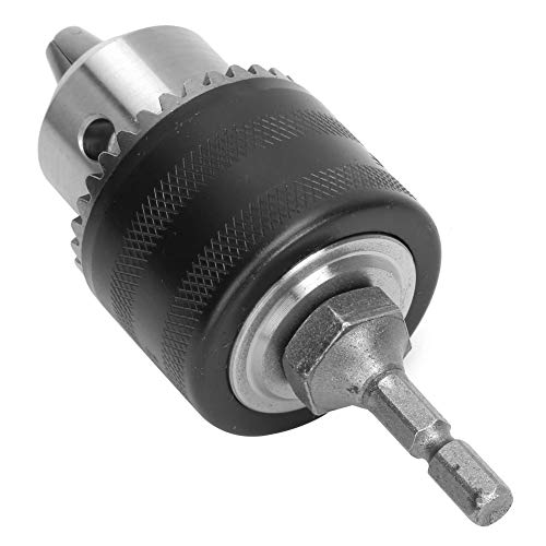 FAUOSWUK Bohrer Chuck, 1,5-13 Mm Klemmbereich mit 1/4 Hex Shank-Adapter, Kiefer-3-Jaw-Design für Electric Power Drill-Umwandlung