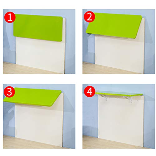 Table murale pliante en bois blanc 50x30cm avec supports