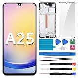 BESJMYT for Samsung Galaxy A25 Screen Replacement with Frame LCD Display Touch Digitizer Full Assembly Fix Glass with Repair Tools Kit SM-A256U SM-A256U1