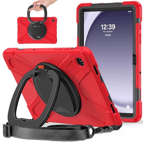 360�x��] Galaxy Tab A9+ 11�C���` �P�[�X �c�u�� �ϏՌ� ��� ������t�� �V�����_�[�x���g �X�g���b�v�t�� Android �^�u���b�g �M�����N�V�[ Tab A9 Plus �J�o�[ �q�� �L�b�Y �A�E�g�h�A,��