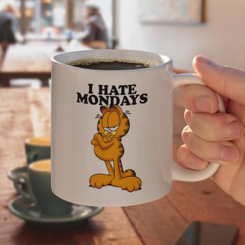 Taza de cerámica Garfield I Hate Mondays 11oz blanca miniatura 4