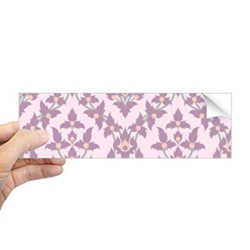 DIYthinker Adesivo de para-choque retangular com flores clássicas em cor lilás