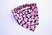 Valentine's Day Scrunchie Dog Bandana Perfect for Winter Season, Handmade Heart Print Elastic Pet Bandana, Love Day Photoshoot Props, Festive Dog Outfit (XX-Large, Twisted Pink Hearts)