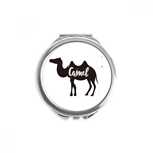 Miroir de maquillage ronde animaux de poche, l'élégance du noir et blanc