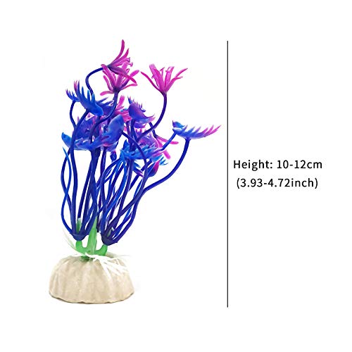 Janemo Fish Tank Decorations,Artificial Aquarium Plants,Used For Household Or Office Aquarium Simulation Plastic Hydroponic Plants (6 Color) #TOP1
