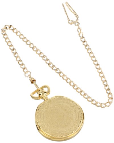 Charles-Hubert, Paris 3781 Gold-Plated Hunter Case Quartz Pocket Watch #TOP2
