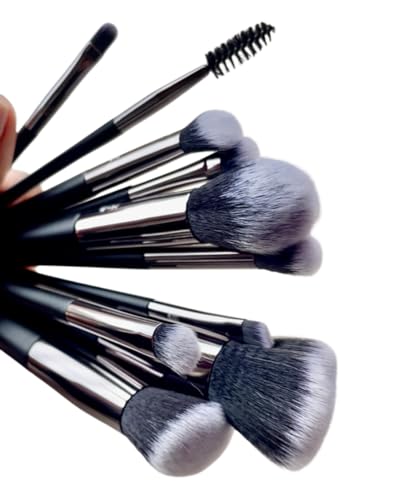 Kit de Pincéis de Maquiagem Veganos, Hipoalergênicos e Cruelty free com necessaire